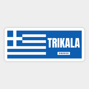 Trikala City with Greek Flag Sticker